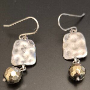Grace & Heart Hammered Sterling Silver Earrings
